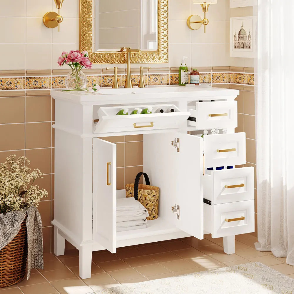 36-inch Bathroom Vanity with Resin Sink