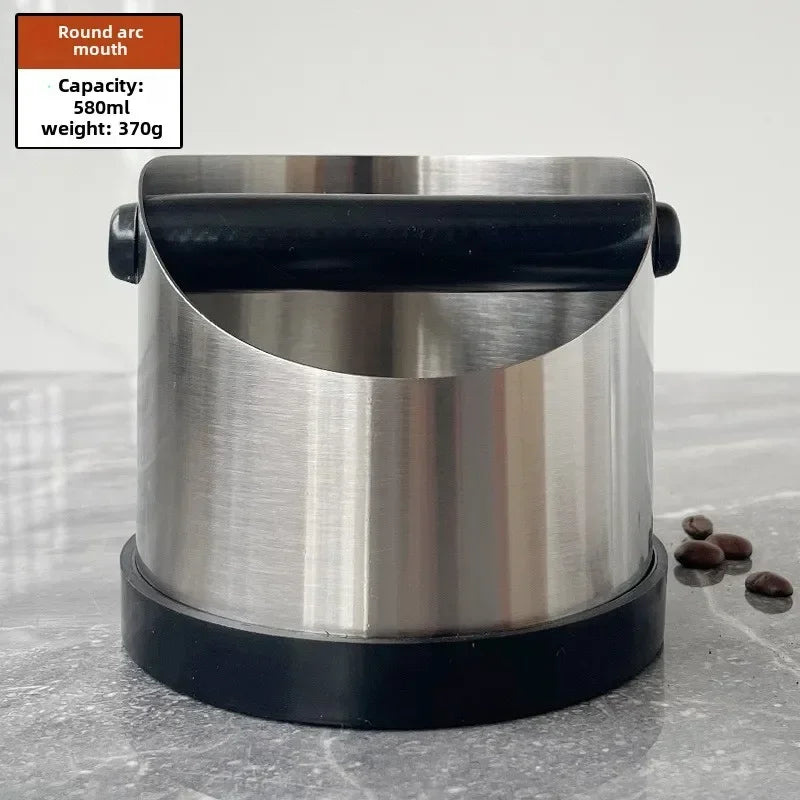 Coffee Ground Knock Box with Rubber Ring Beveled Coffee Ground Bin
