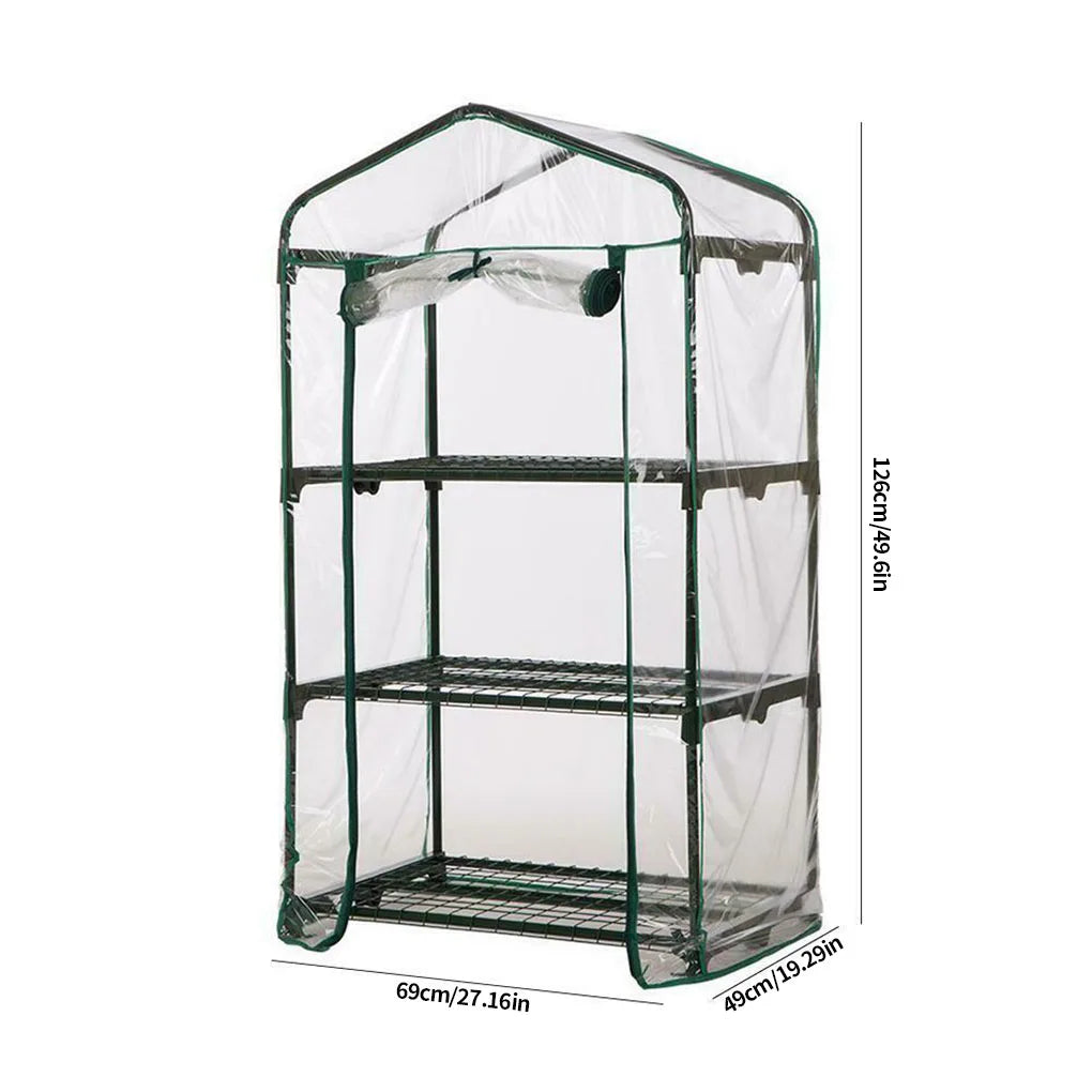 Transparent Garden Warmer Cover PVC Flower and Plant Insulated Warming Shed Greenhouse Warming Sunroom Rainproof Cover