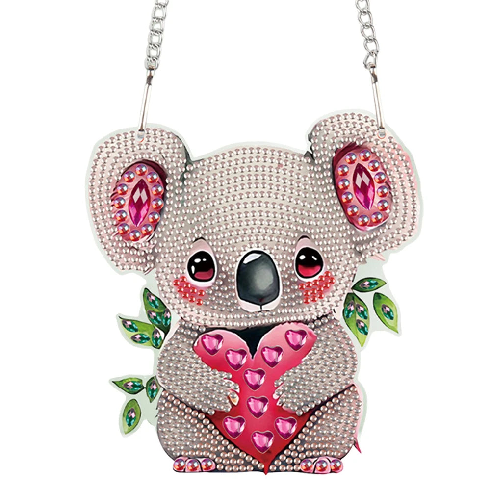 Valentines Day Love Puppy DIY Diamond Art Pendant Kit