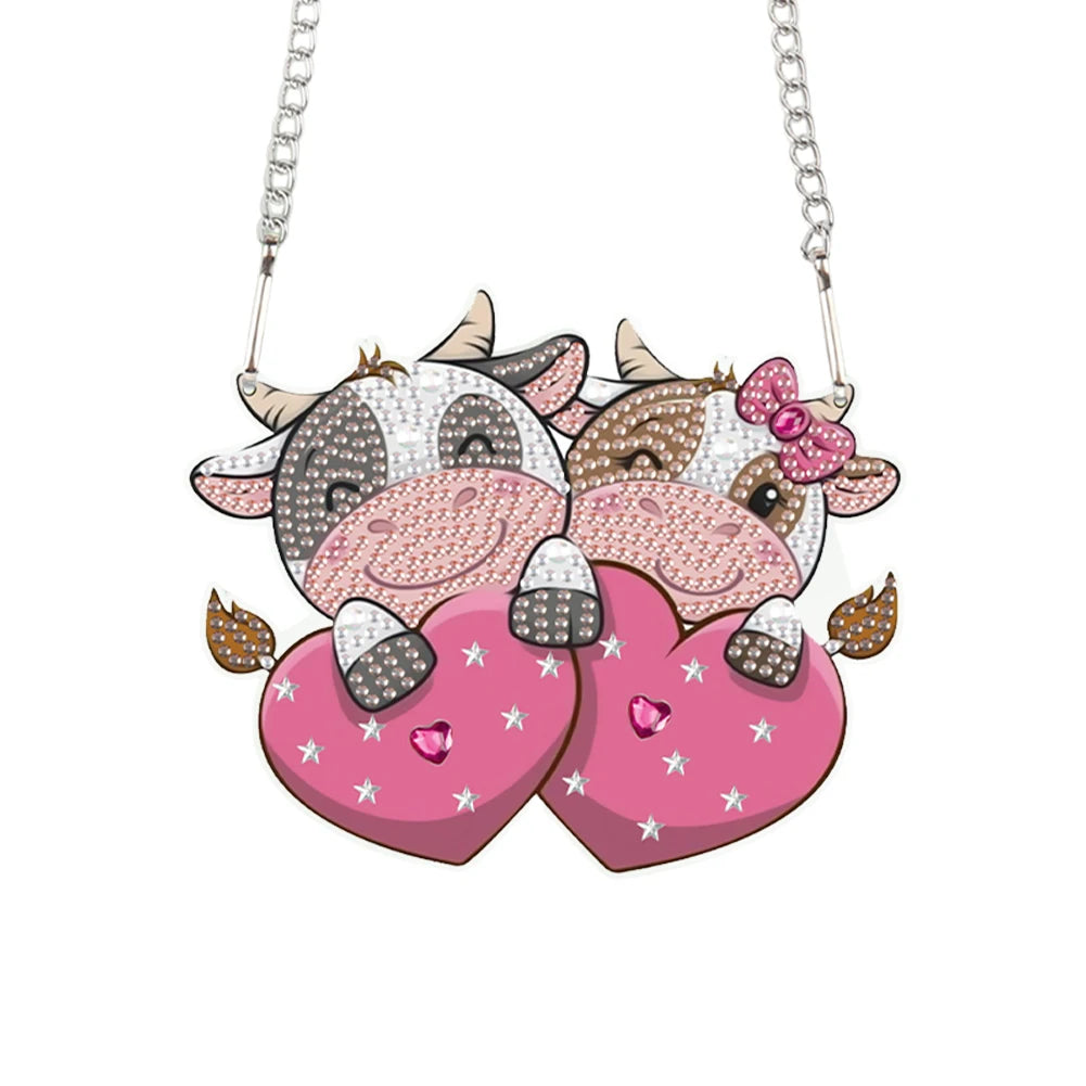 Valentines Day Love Puppy DIY Diamond Art Pendant Kit