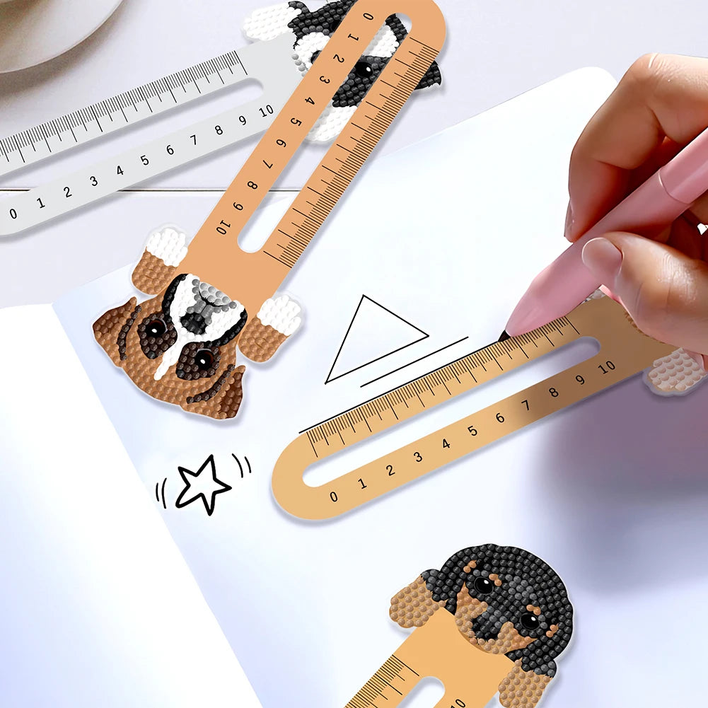 6Pcs PET Diamond Bookmark