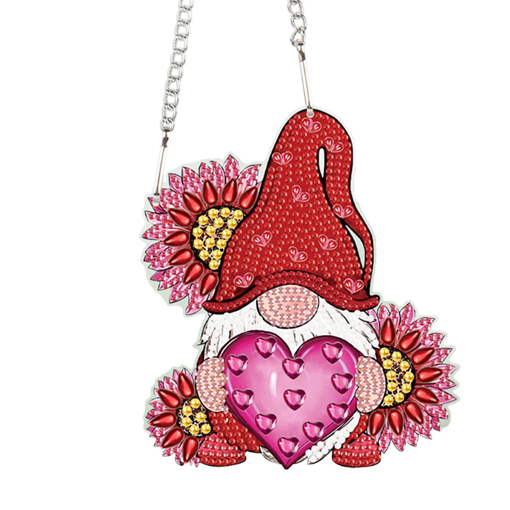 Valentines Day Love Puppy DIY Diamond Art Pendant Kit