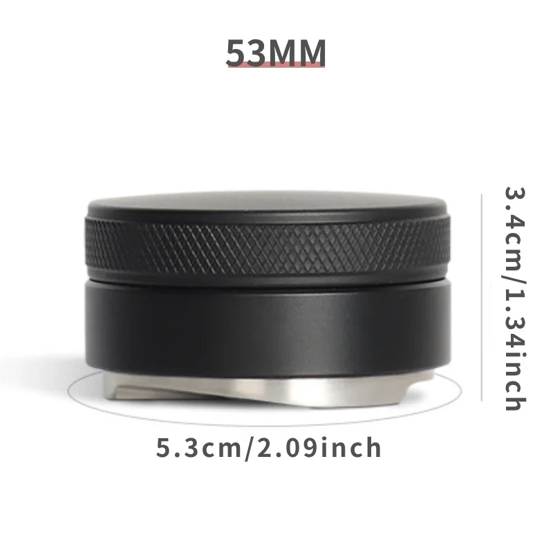 Coffee Espresso Distribution Tool/Leveler 3 Angled Slopes Adjustable Palm Tamper Fits 51/53/58mm Portafilter