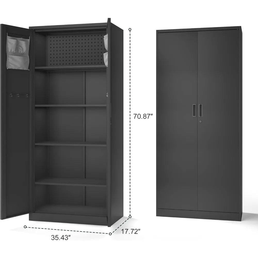 Metal Garage Storage Cabinet with Locking Doors