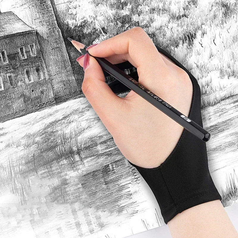 S/M/L Two-Finger Drawing Gloves
