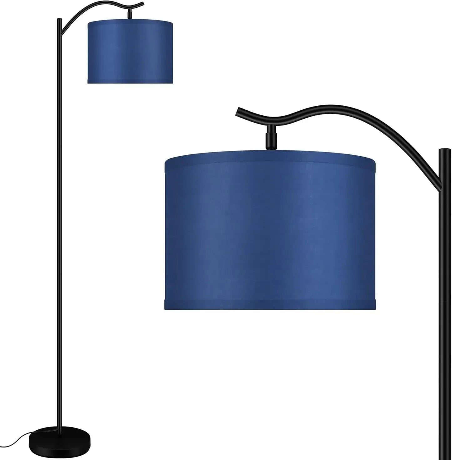9W LED Arched Floor Lamp with Linen Shade,3 Brightness Levels