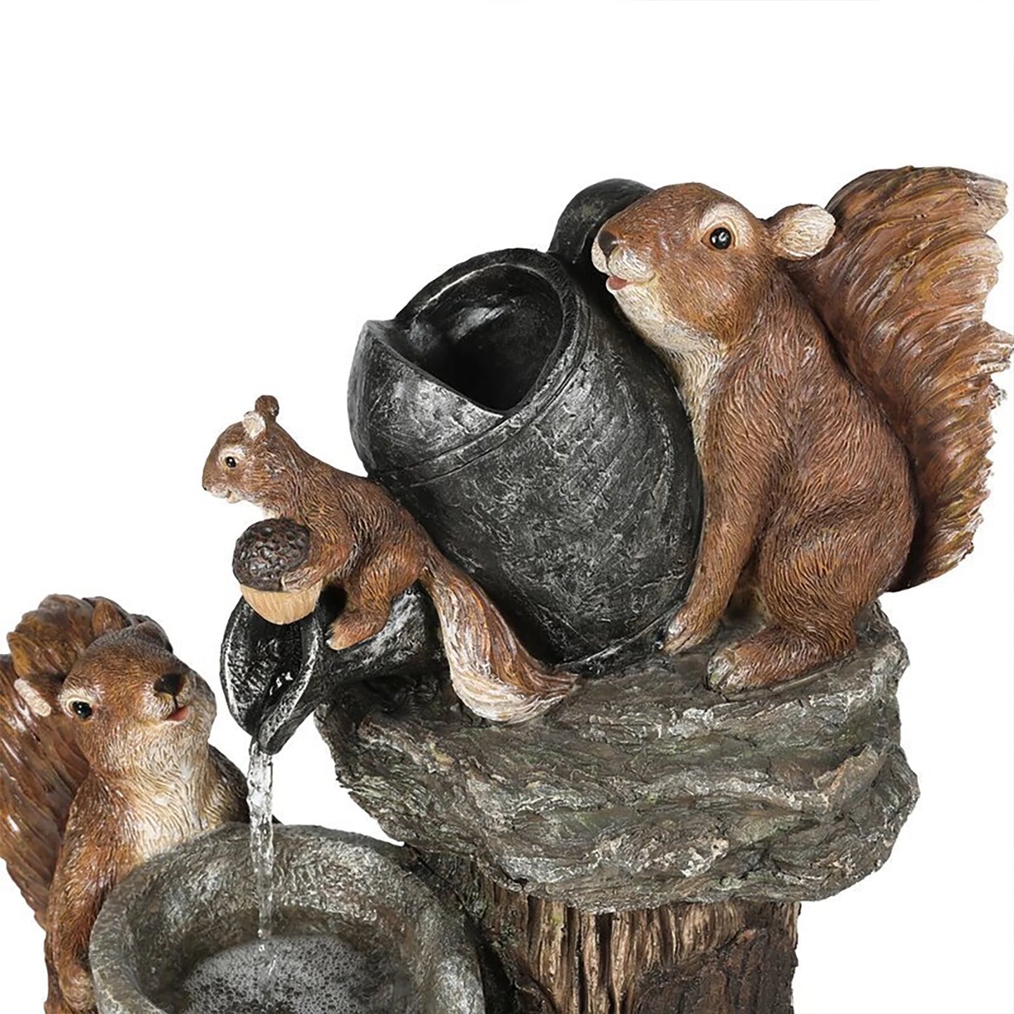 Duck /Squirrel Fountain Ornament with Light Water
