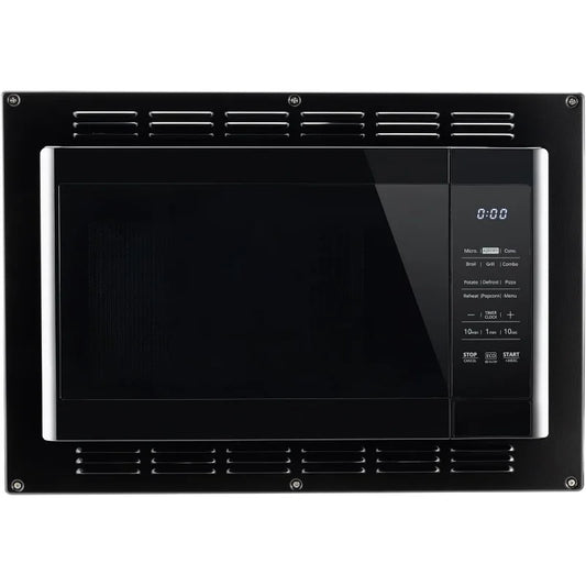 RecPro RV Air Fryer & Convection Microwave with Trim Kit | 1.0 Cu. Ft. | 120V | 6 Cooking Modes (Black)