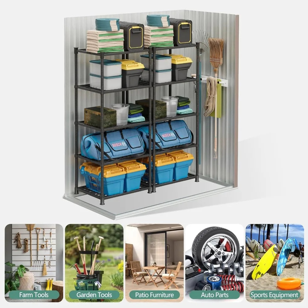5'x3' Outdoor Storage Shed, Metal Tool Shed with Lockable Door,