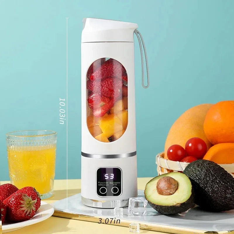10 Blades Portable Fruit Juicer 450ml Capacity 3 Gears