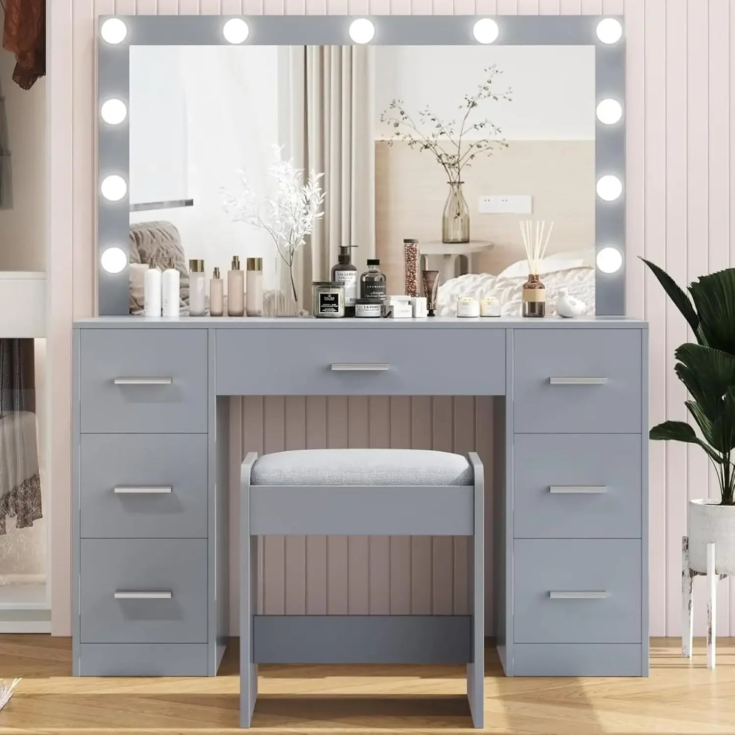 Vanity Desk with Stool