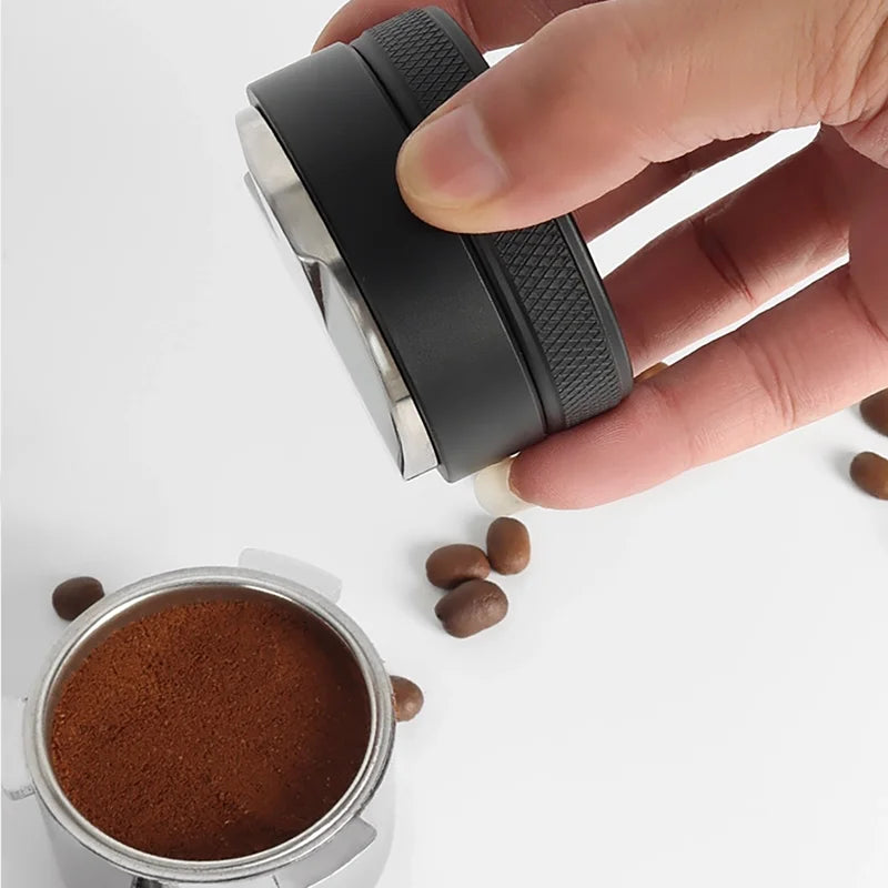 Coffee Espresso Distribution Tool/Leveler 3 Angled Slopes Adjustable Palm Tamper Fits 51/53/58mm Portafilter