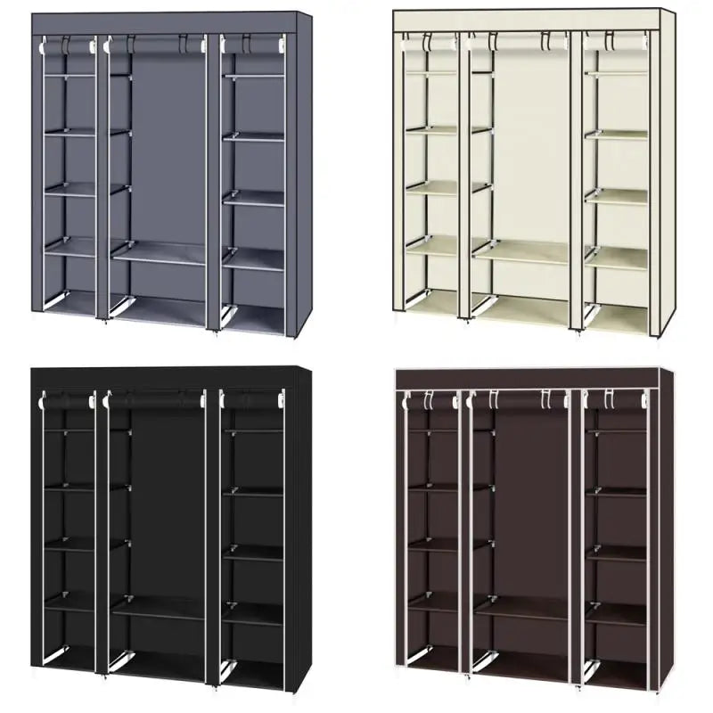 Clothes Closet Double Rod Wardrobe