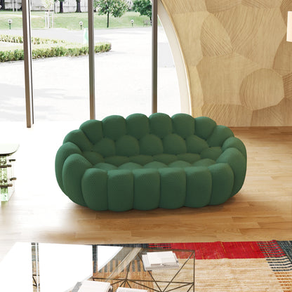 Honeycomb Shape Curved Loveseat Couch