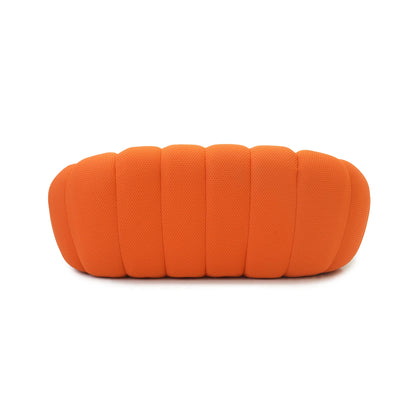 Honeycomb Shape Curved Loveseat Couch