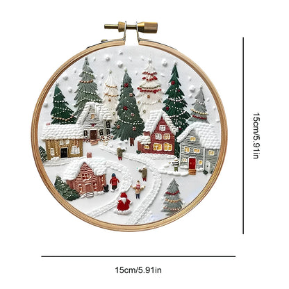 Wreath Printed Pattern Cross Stitch Set