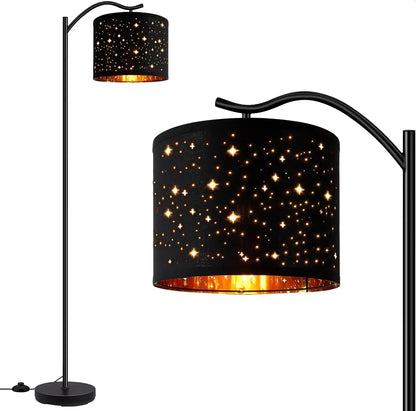 9W LED Arched Floor Lamp with Linen Shade,3 Brightness Levels