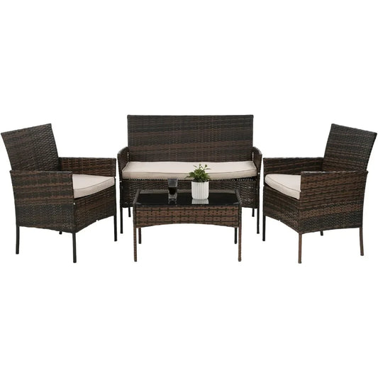 4 Pieces Patio Furniture Set