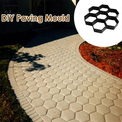 7 Grid Path Stone Mould Paving Concrete Steppingstone Molds