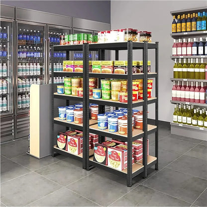 2/4pc 5Tier 35.5x12x71"Adjustable Metal Shelving Unit