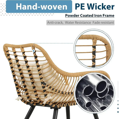 5 Piece Outdoor Wicker Furniture Set