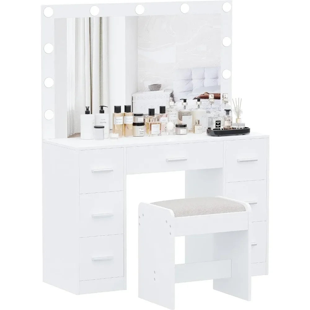 Vanity Desk with Stool