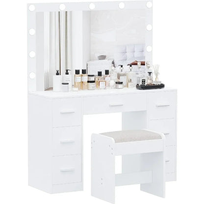 Vanity Desk with Stool