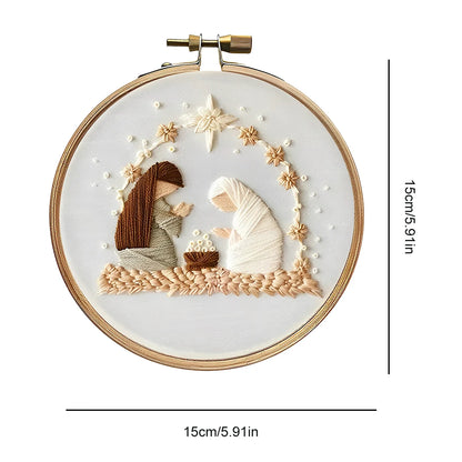 Wreath Printed Pattern Cross Stitch Set