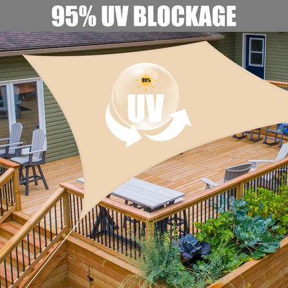 Sunshade Sail Outdoor Canopy 6/5/4/3M UV Block Shade Cloth Sunscreen Awning with Free Ropes