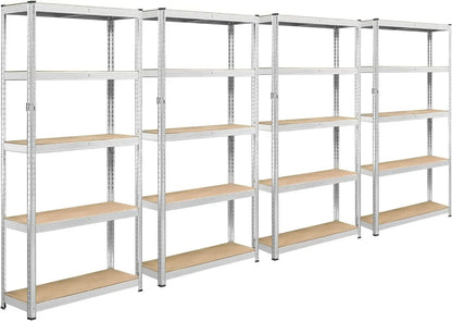 2/4pc 5Tier 35.5x12x71"Adjustable Metal Shelving Unit