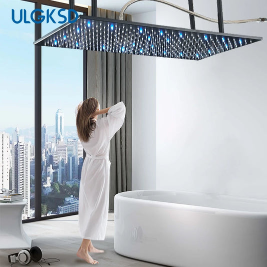 Large Rainfall Shower Faucet Ceiling Faucets LED Shower Head