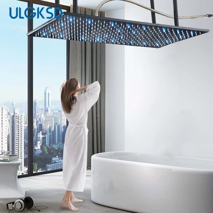 Large Rainfall Shower Faucet Ceiling Faucets LED Shower Head