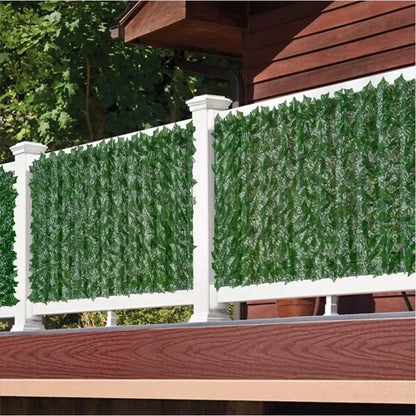1M/3M Artificial Green Leaf Fence Panels Faux Privacy Fence Screen For Home Outdoor Garden Balcony Decoration