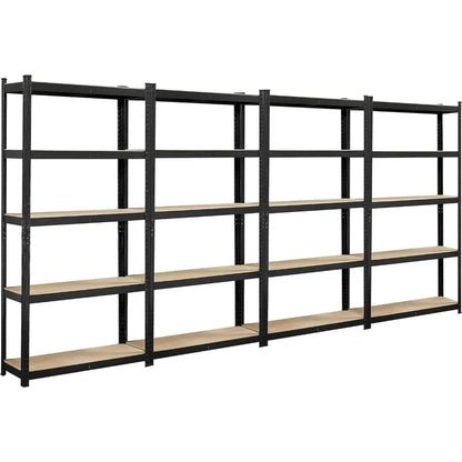 2/4pc 5Tier 35.5x12x71"Adjustable Metal Shelving Unit