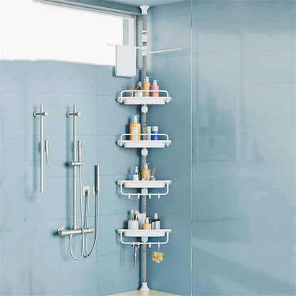 1pc bathroom rack adjustable bathroom rack black/white