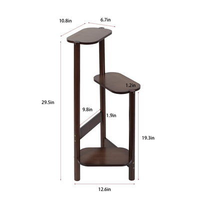 3 Tier Bamboo Tall Corner Plant Rack