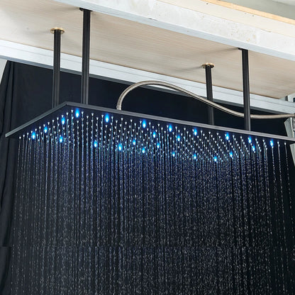 Large Rainfall Shower Faucet Ceiling Faucets LED Shower Head