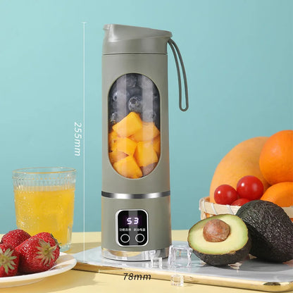 10 Blades Portable Fruit Juicer 450ml Capacity 3 Gears