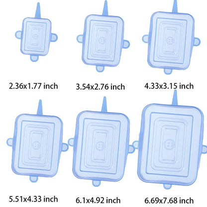 6 Pcs Silicone Cover Stretch Lids for Kitchen Microwave Food Covers Bowl Caps