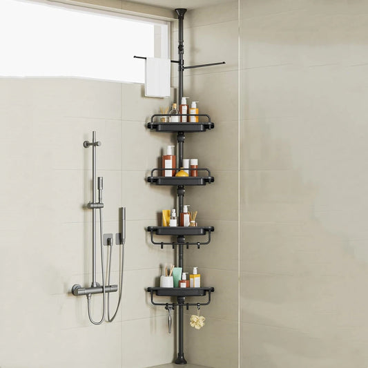 1pc bathroom rack adjustable bathroom rack black/white