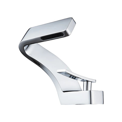 BAKALA Bathroom Deck Mounted Basin Faucet Black Sink Tap Single Hole Water Tap Hot and Cold Mitigeur Salle De Bain Mixer Faucet