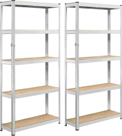 2/4pc 5Tier 35.5x12x71"Adjustable Metal Shelving Unit