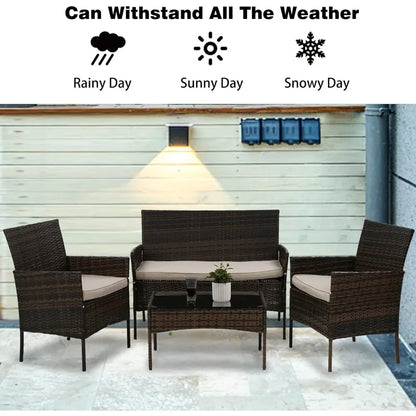 4 Pieces Patio Furniture Set