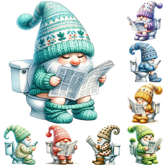 5D DIY Full Round Drill Diamond Painting Toilet Gnome Kit