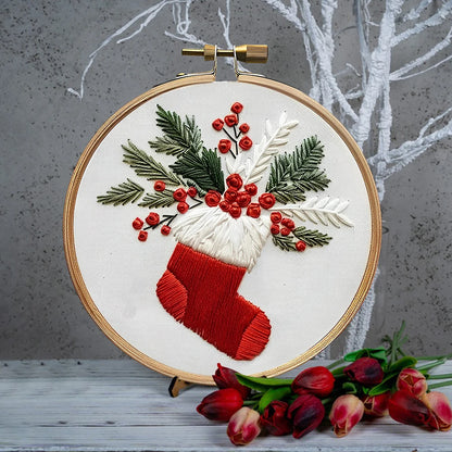 Wreath Printed Pattern Cross Stitch Set