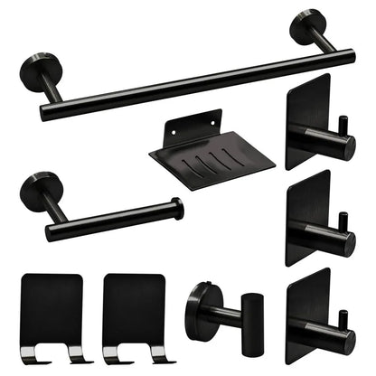 Bathroom Hardware Set 7Pcs Bathroom Towel Rack Including 16" Hand Towel Bars Toilet Paper Holders, Towel Rings, Robe Towel Hooks