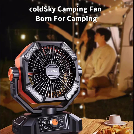 Cold Sky ,4 LED Lantern 8 Speeds Camping/ Desk Fan