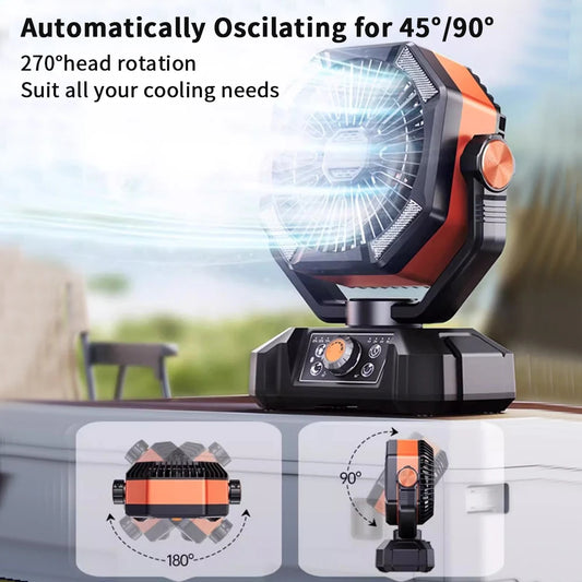 Cold Sky ,4 LED Lantern 8 Speeds Camping/ Desk Fan