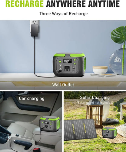 200W Portable Power Station 155Wh Solar Generator